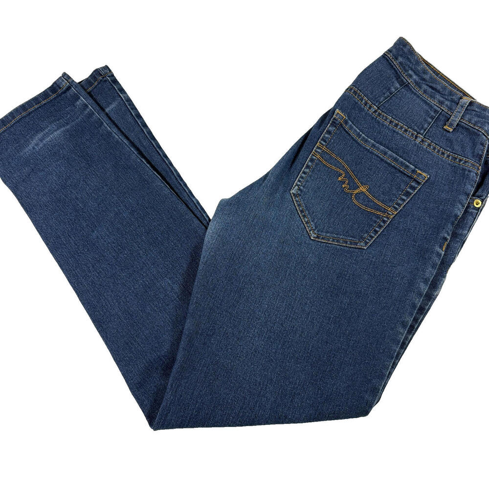 Miss Tina Womens Jeans Size 8 Blue Denim Y2K Straight Slim Fit Stretch Vintage